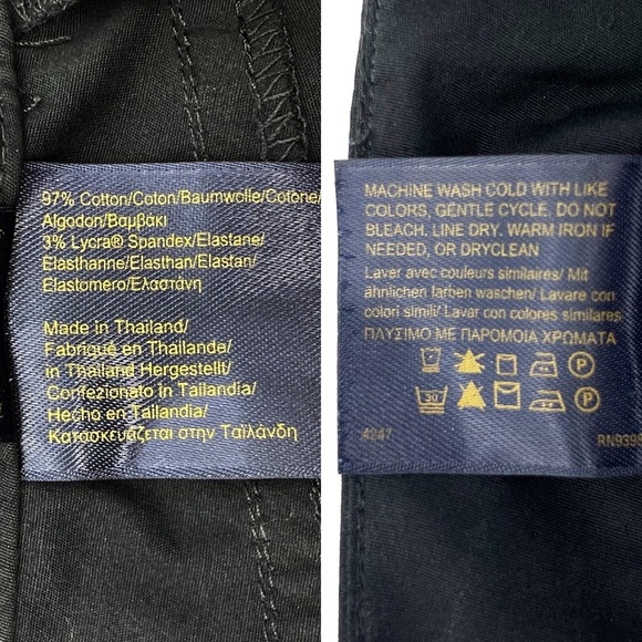 Brooks Brothers Black Cotton Women’s Pants Size 0 Lightweight Stretch New NWT - Picture 8 of 9